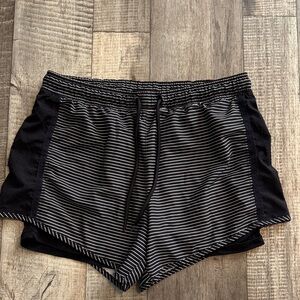 Tangerine Black and Gray Women's Athletic Shorts- size Large